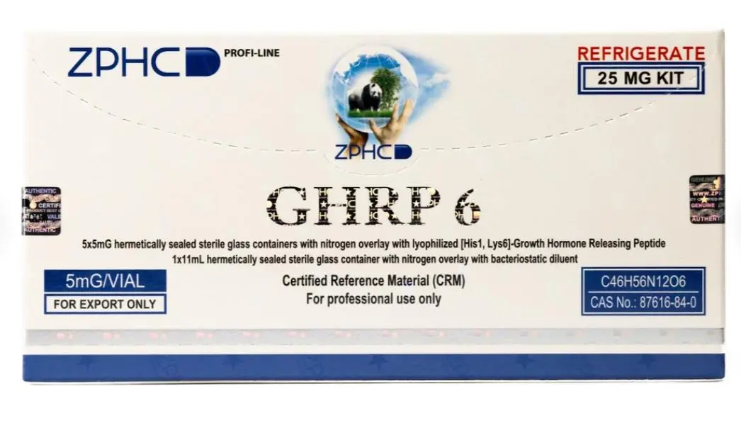 ZPHC GHRP-6 25mg (5 Vials x 5mg) – Biorreguladores